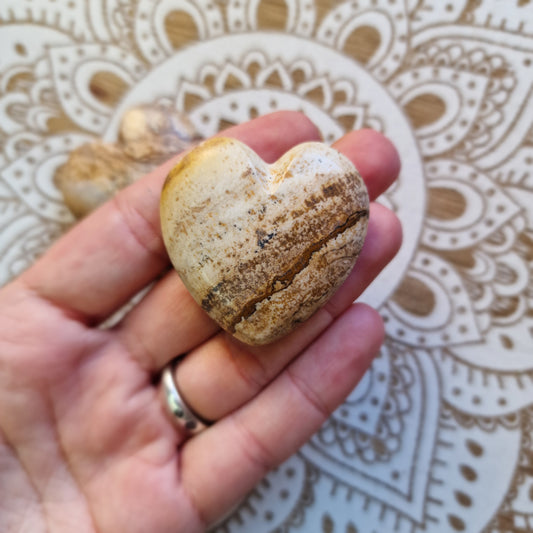 Corazón de Jaspe Paisina ~ Estabilidad y Conexión con la Tierra