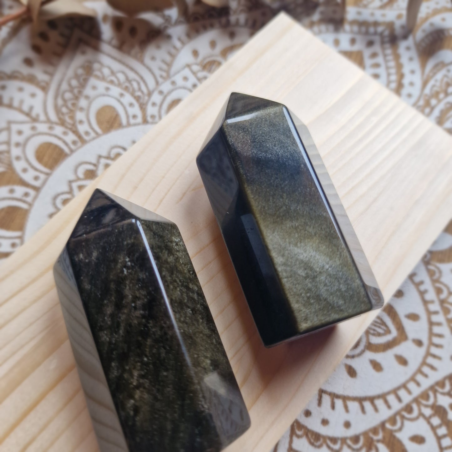 Punta de Obsidiana Dorada ~ Protección y Claridad Interior