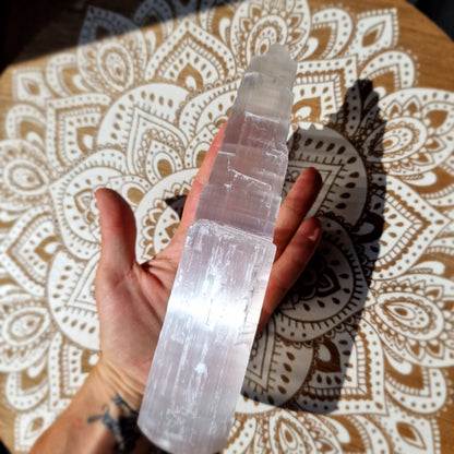 Monolito de Selenita 20 cm ~ Luz y Purificación Energética