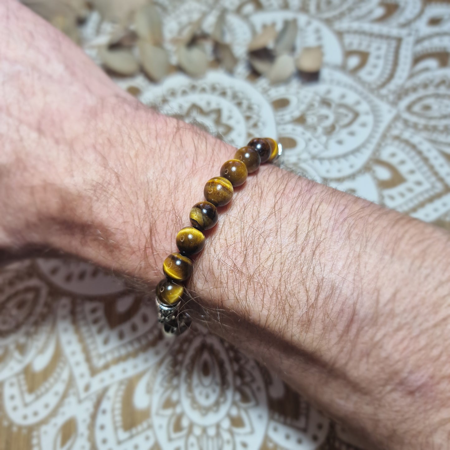 Pulsera de Hombre de Ojo de Tigre – Protección y Fuerza Interior