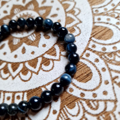 Pulsera de Ojo de Halcón ~ Visión y Claridad Interior ~ 6 mm