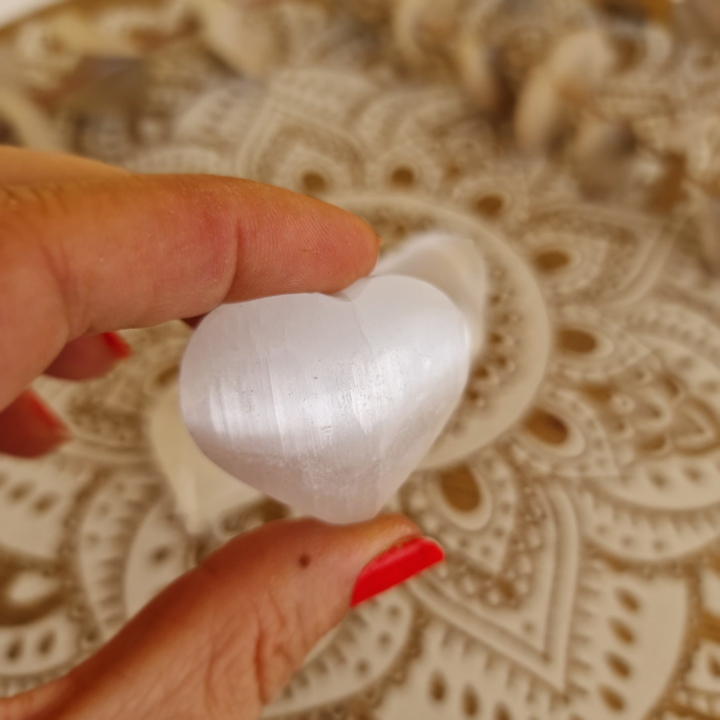 Corazón de Selenita Natural