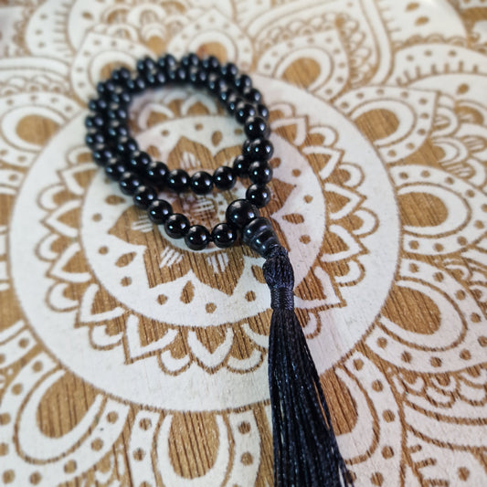 Japa Mala de Obsidiana negra 45 ~ Protección y Autoconocimiento