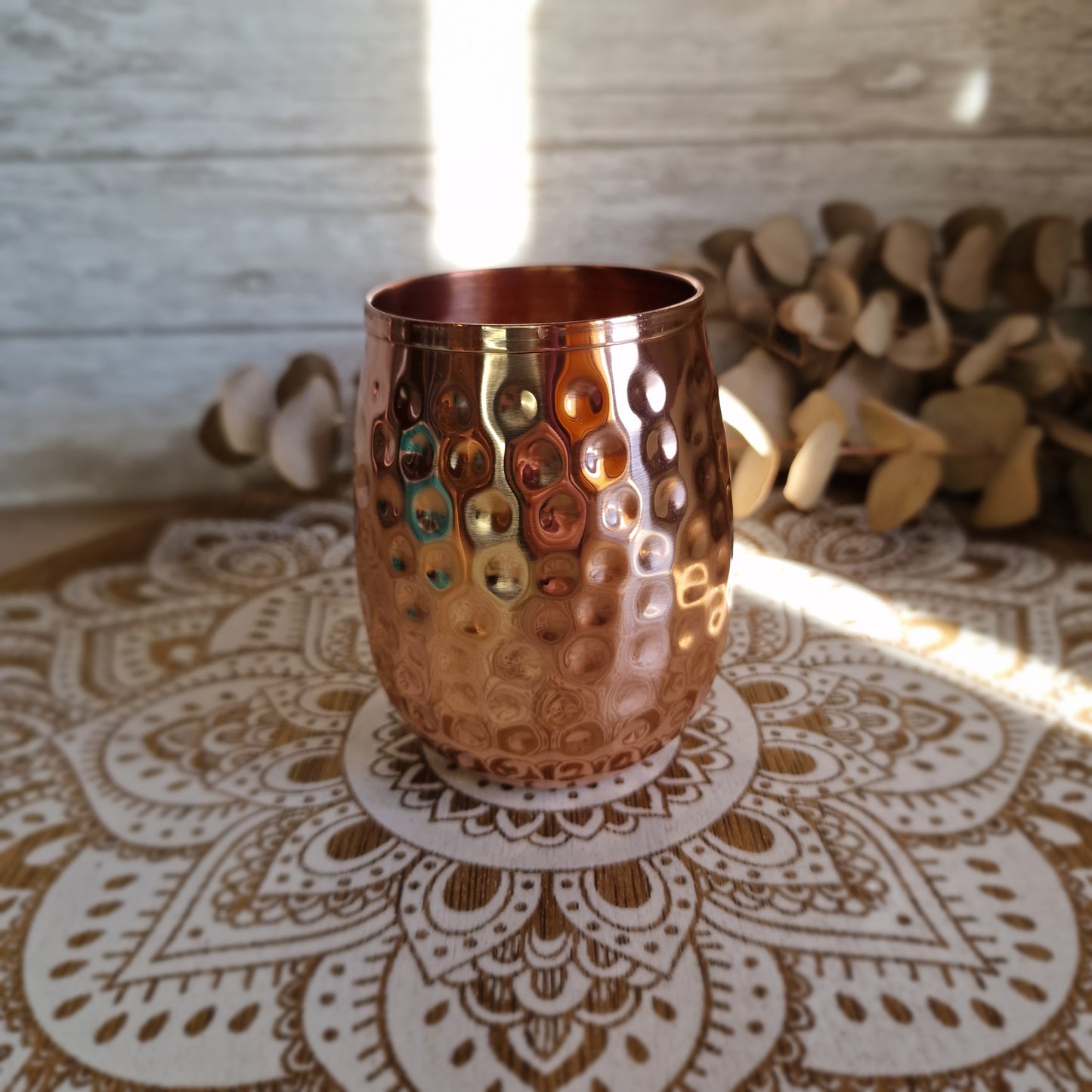 Vaso de Cobre Martillado – Tradición Ayurveda para tu bienestar diario