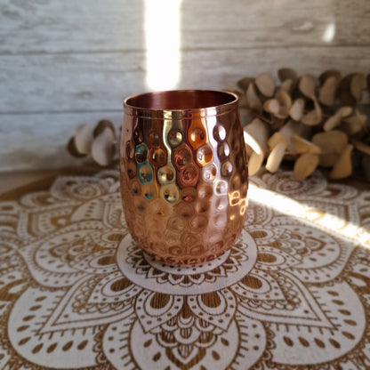 Vaso de Cobre Martillado – Tradición Ayurveda para tu bienestar diario