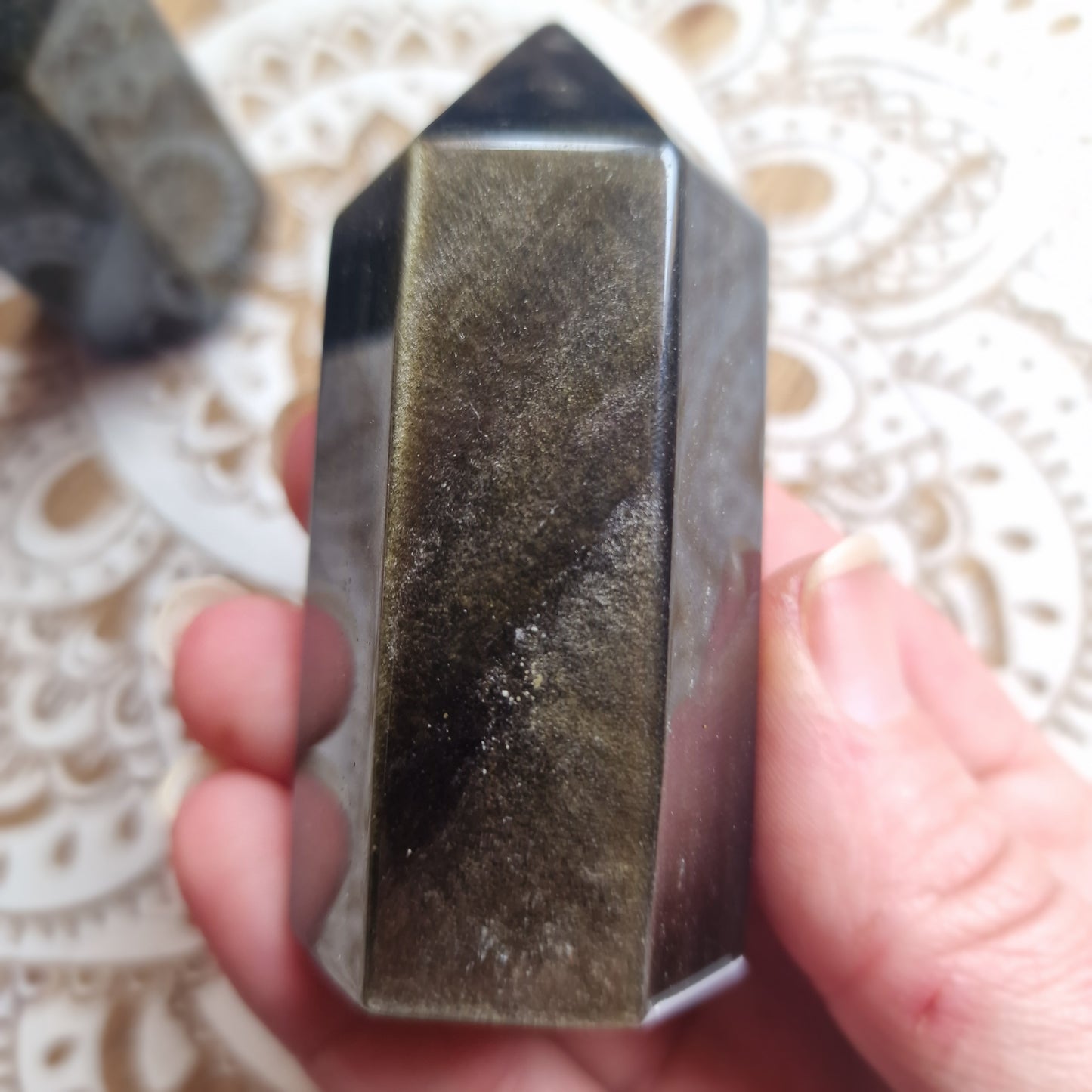 Punta de Obsidiana Dorada ~ Protección y Claridad Interior