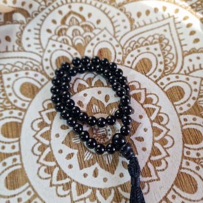 Japa Mala de Obsidiana negra 45 ~ Protección y Autoconocimiento