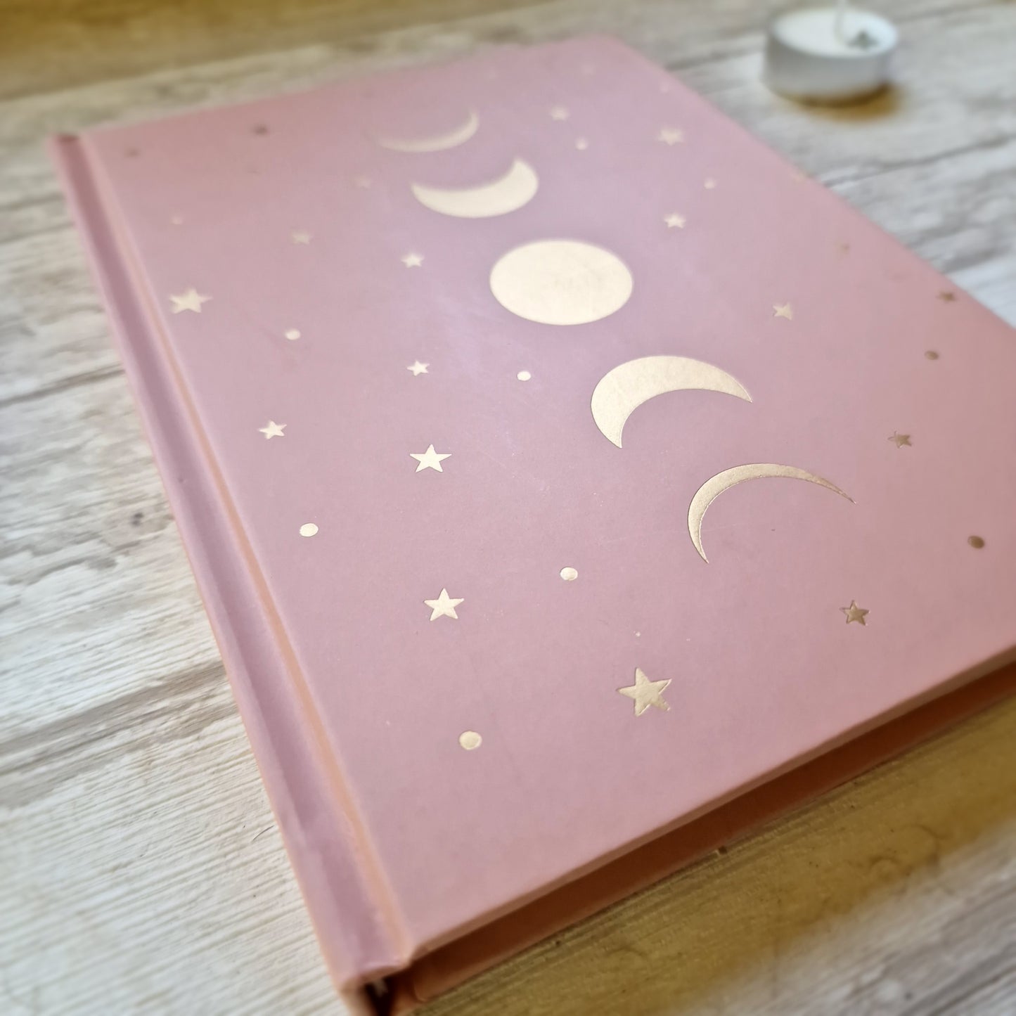 Cuaderno fases lunares rosa