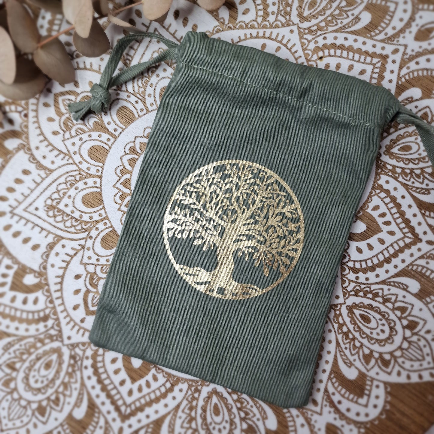Bolsa de Algodón Orgánico Árbol de la vida ~ Protección y conexión