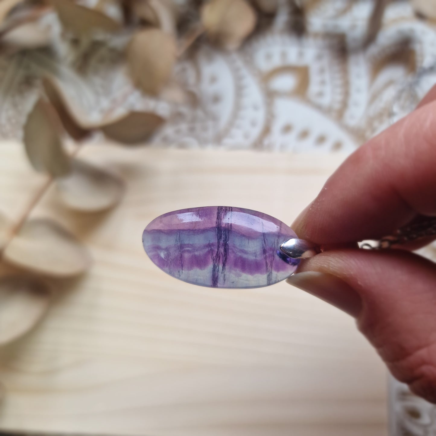 Colgante de Fluorita Natural ~ Claridad y Equilibrio