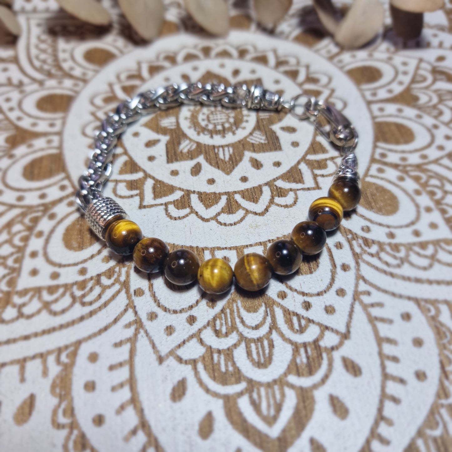 Pulsera de Hombre de Ojo de Tigre – Protección y Fuerza Interior