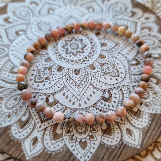 Pulsera de Rodocrosita 4mm ~ Amor propio y equilibrio emocional