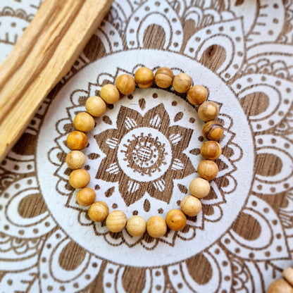 Pulsera de Palo Santo 8mm. (Talla M) Madera sagrada