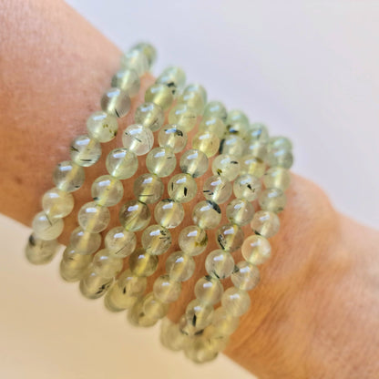 Pulsera de Prehnita ( 6 mm) | Piedra del Sanador