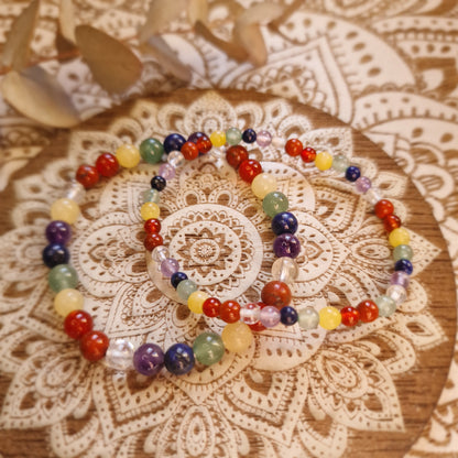 Pulsera 7 Chakras ~ Equilibrio y Energía ~ 4 y 6 mm