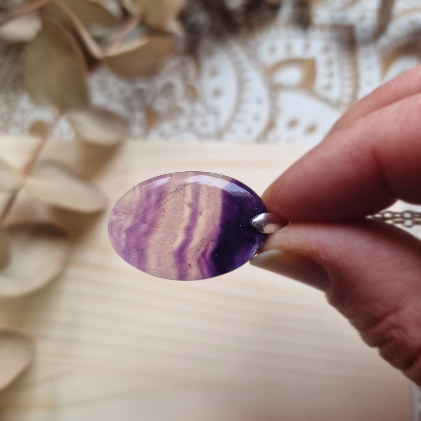 Colgante de Fluorita Natural ~ Claridad y Equilibrio