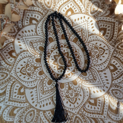 Japa Mala de Obsidiana negra 108 ~ Protección y Autoconocimiento