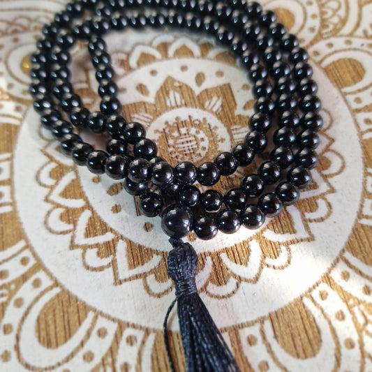 Japa Mala de Obsidiana negra 108 ~ Protección y Autoconocimiento