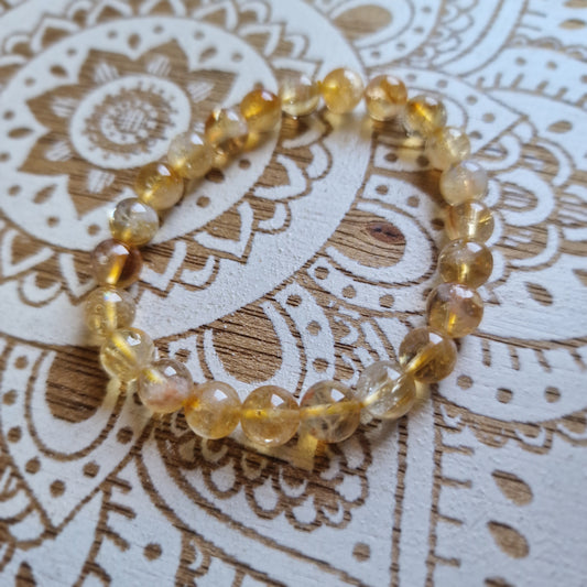 Pulsera Citrino (8 mm.)~ Creatividad y la abundancia