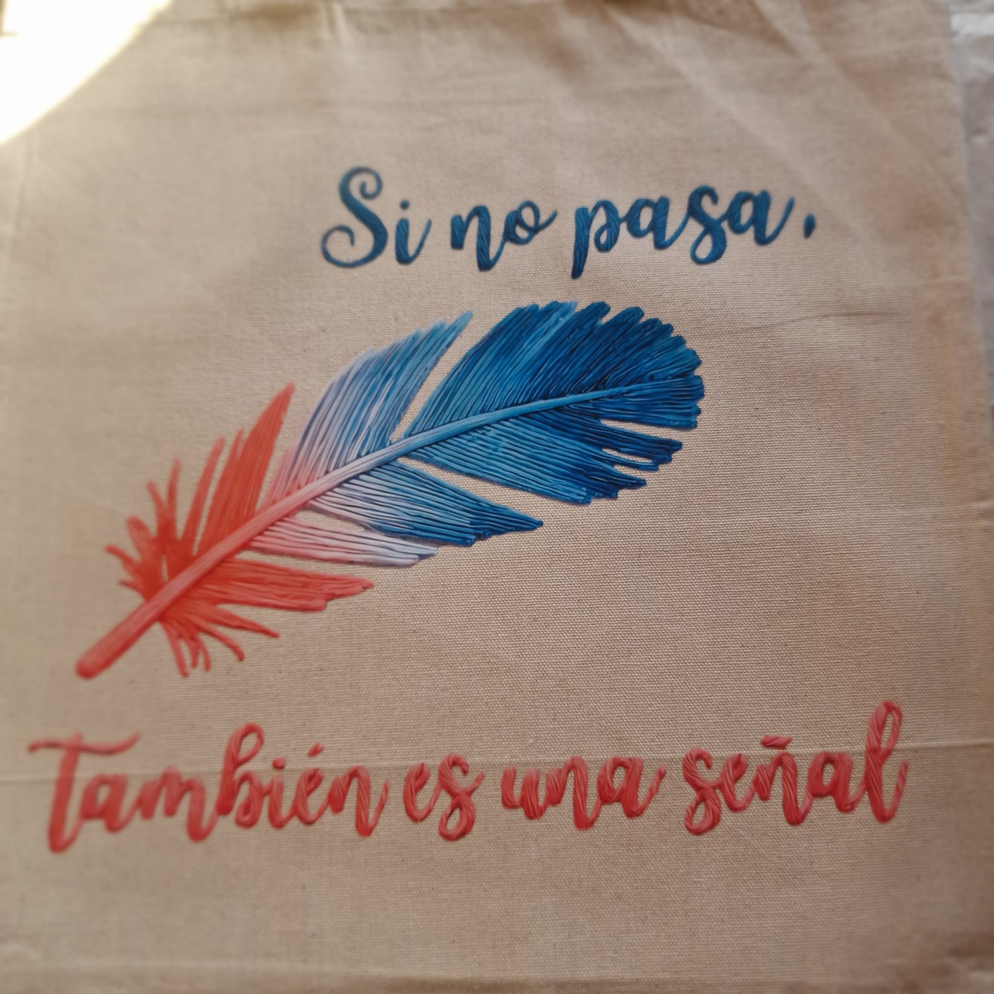 Tote Bag~ Si no pasa, también es una señal ~ Efecto Bordado