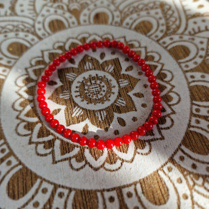 Pulsera de Coral Bambú ~ Impulso Vital ~ 4, 6 y 8mm. (Teñido)