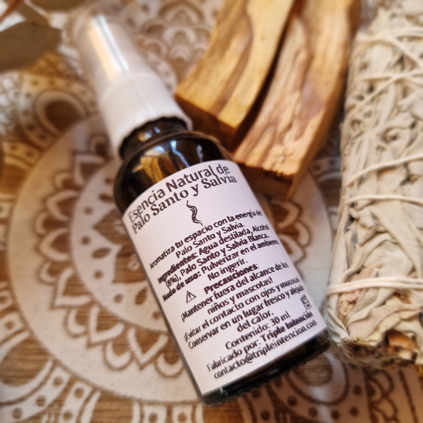 🍃 Esencia Natural de Palo Santo y Salvia ~ Artesanal 🍃