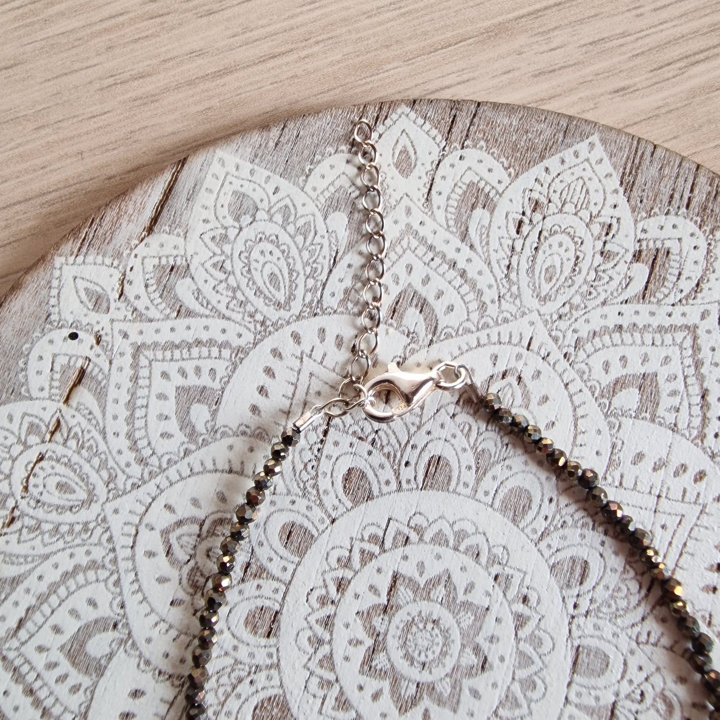 ✨ Pulsera de Pirita Facetada con Plata de Ley ~ Abundancia y Confianza en Cada Detalle