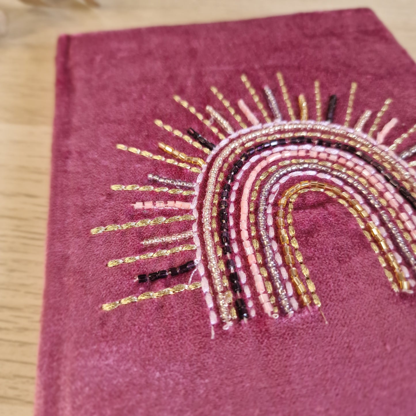 🌈 Cuaderno de Terciopelo Morado ~ Arcoiris