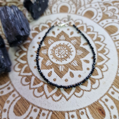 ✨ Pulsera deTurmalina Facetada con Plata de Ley ~ Protección y Equilibrio Interior