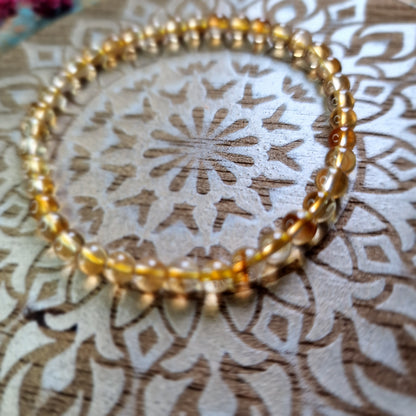 Pulsera Citrino ~  Energía y Abundancia ~ 4, 6 y 8 mm