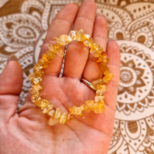 Pulsera de Chips de Citrino – Vitalidad y Abundancia