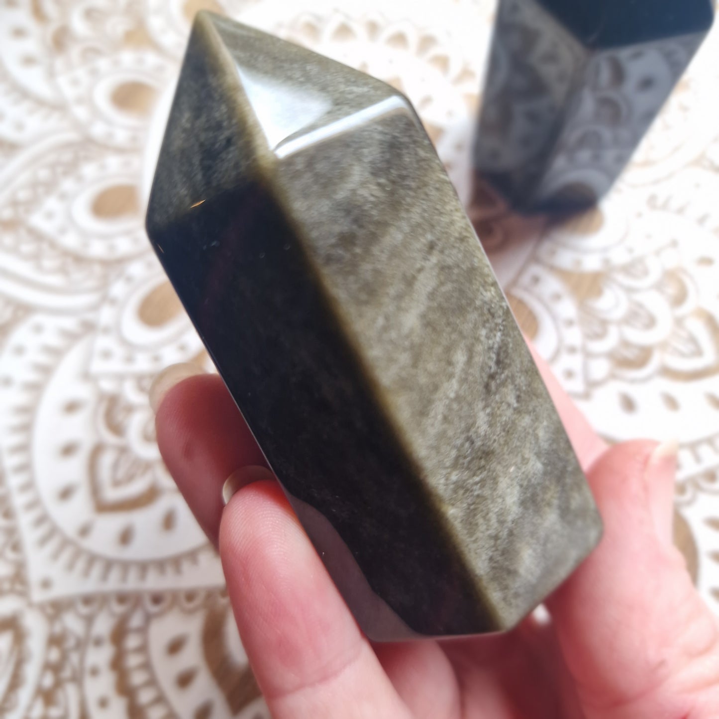 Punta de Obsidiana Dorada ~ Protección y Claridad Interior