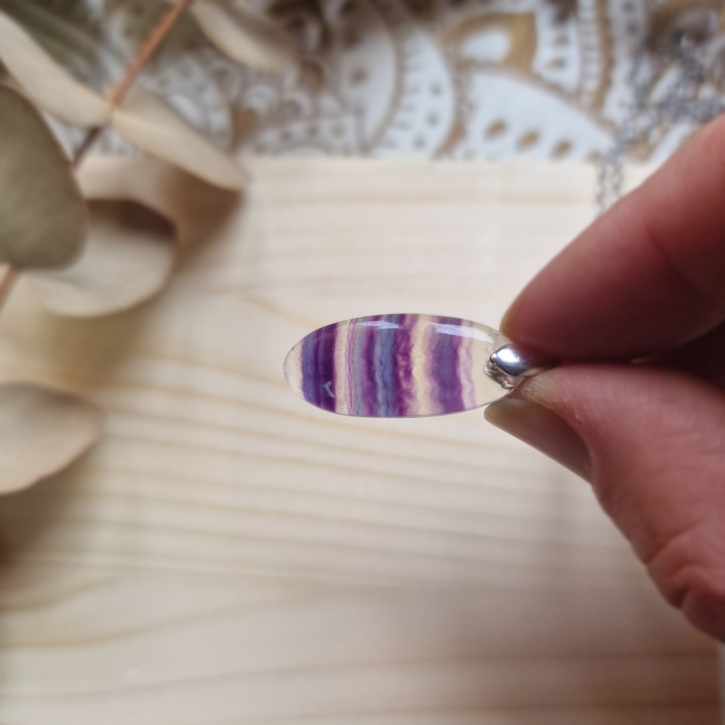 Colgante de Fluorita Natural ~ Claridad y Equilibrio