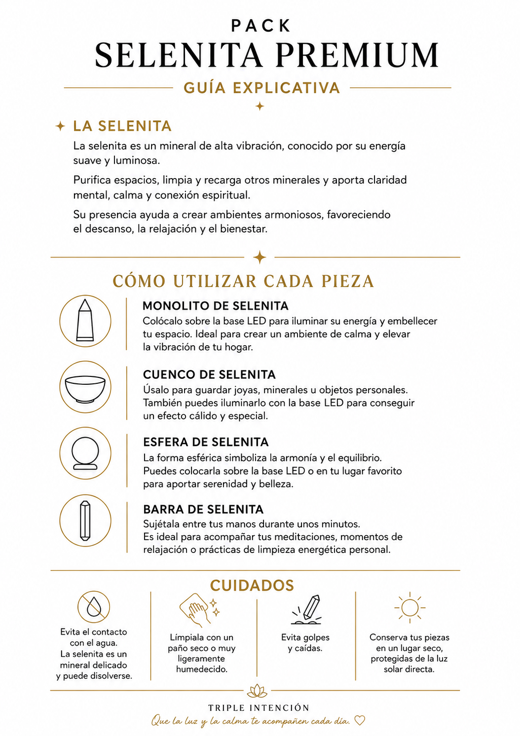 Pack Selenita Premium - Luz, Calma y Armonía