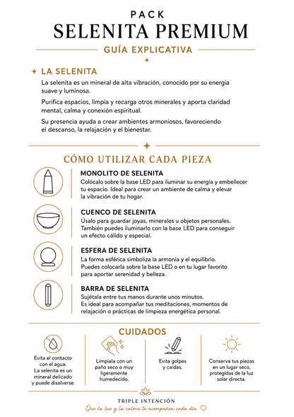 Pack Selenita Premium - Luz, Calma y Armonía